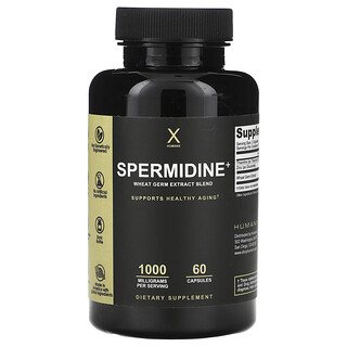 Humanx, 亞精胺+，小麥胚芽提取物混合物，1000 毫克，60 粒膠囊（每粒膠囊 500 毫克）