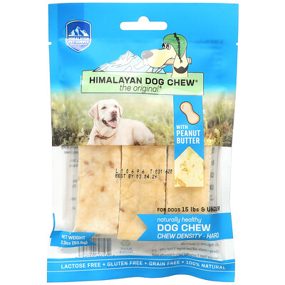 Купить Himalayan Pet Supply Himalayan Dog Chew, жесткое, для собак до 15 фунтов, арахисовая паста, 93, 6 г (3, 3 унции)