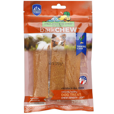 Купить Himalayan Pet Supply Himalayan Dog Chew, BarkChew, мягкий вкус, куркума, 113, 3 г (4 унции)