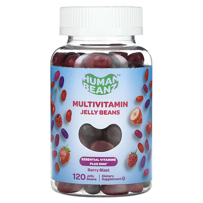 Product Image for Human Beanz, Multivitamin Jelly Beans, Berry Blast, 120 Jelly Beans