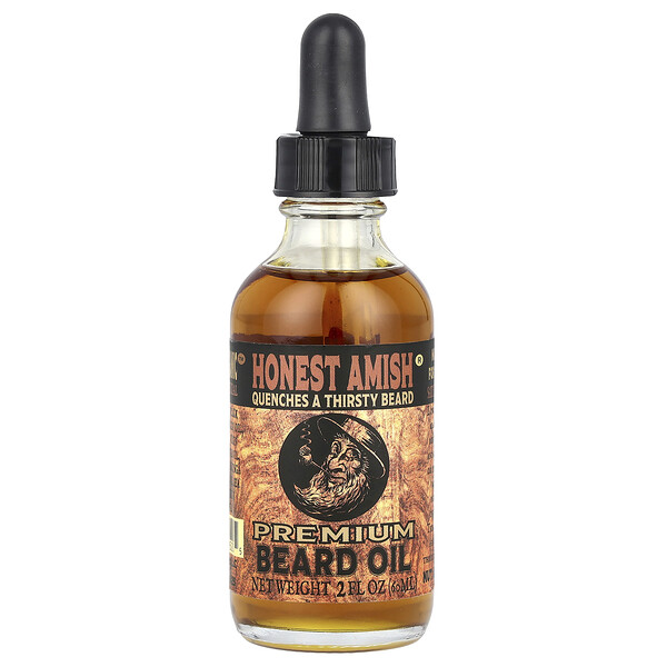Honest Amish Premium Beard Oil, 2 fl oz (60 ml)