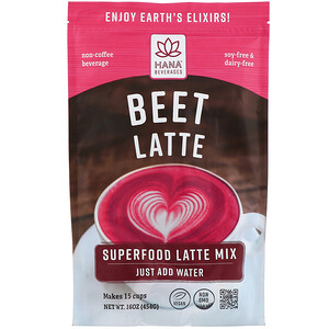 Hana Beverages, Beet Latte, Non-Coffee Superfood Beverage, 16 oz (454 g) отзывы покупателей