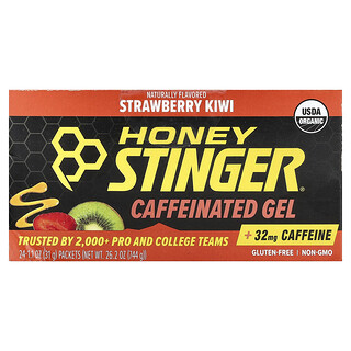 Honey Stinger, Gel con cafeína, Fresa y kiwi, 24 sobres, 31 g (1,1 oz) cada uno
