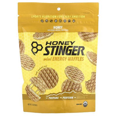 Product Image for Honey Stinger, Mini Energy Waffles, Honey, 5.3 oz (150 g)