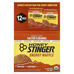 Energy Waffle, солона карамель, 12 вафель по 30 г (1,06 унції)