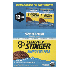 Energy Waffle, печиво з кремом, 12 вафель по 30 г (1,06 унції)