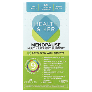Health and Her, Menopausia, Refuerzo con múltiples nutrientes, 60 cápsulas