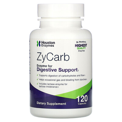 

Houston Enzymes ZyCarb, 120 капсул