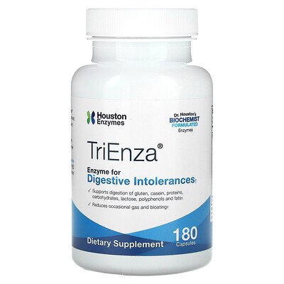 Houston Enzymes TriEnza Enzyme For Digestive Intolerances 180 Capsules