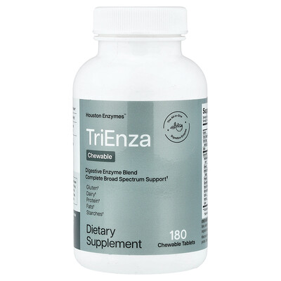 Houston Enzymes, TriEnza, Comprimidos masticables, 180 comprimidos masticables