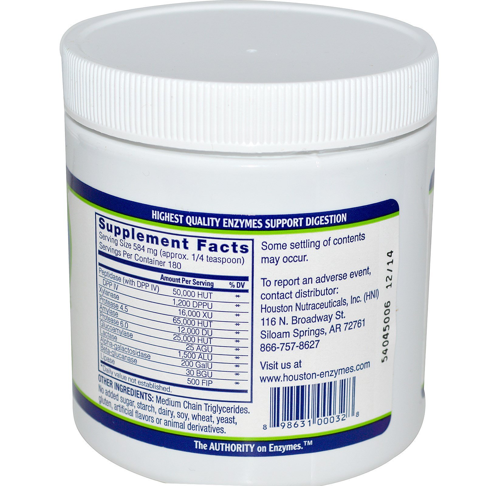Houston Enzymes, TriEnza Powder with DPP IV Activity, 105 g - iHerb.com