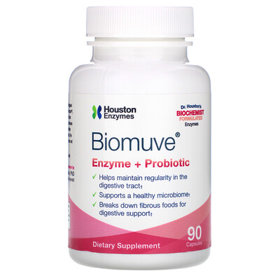 Houston Enzymes Biomuve, Enzyme + Probiotic, 90 Capsules