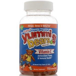 Купить Hero Nutritional Products, Мармеладные фигурки мишек, витамин C, только натуральные ароматизаторы, 132 липкие фигурки  на IHerb