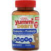 Hero Nutritional Products, Yummi Bears, probióticos y prebióticos, sabor a fresa y naranja natural, 60 gomitas deliciosas
