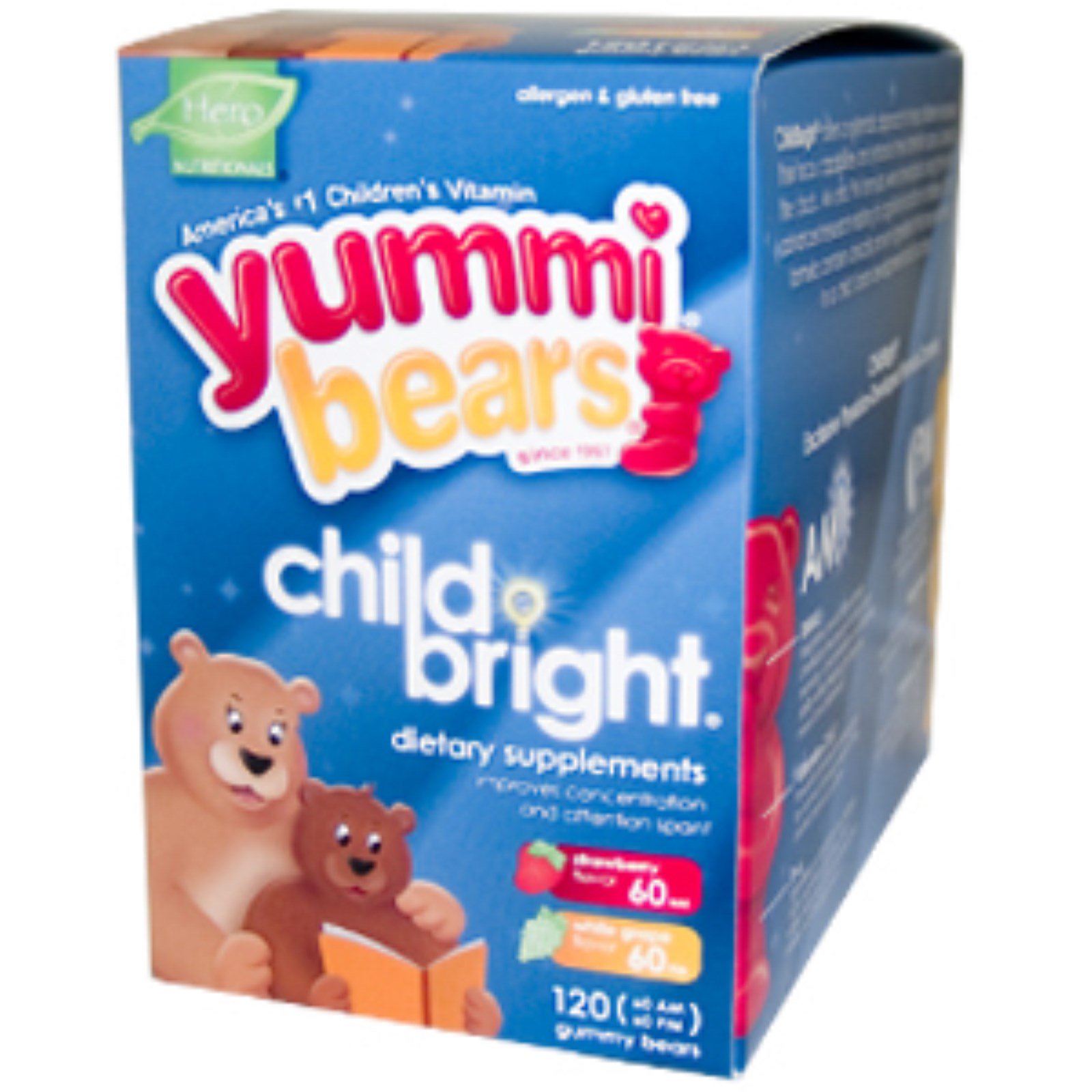 Hero nutritionals yummi bears child Bright 120bears (613098683804)