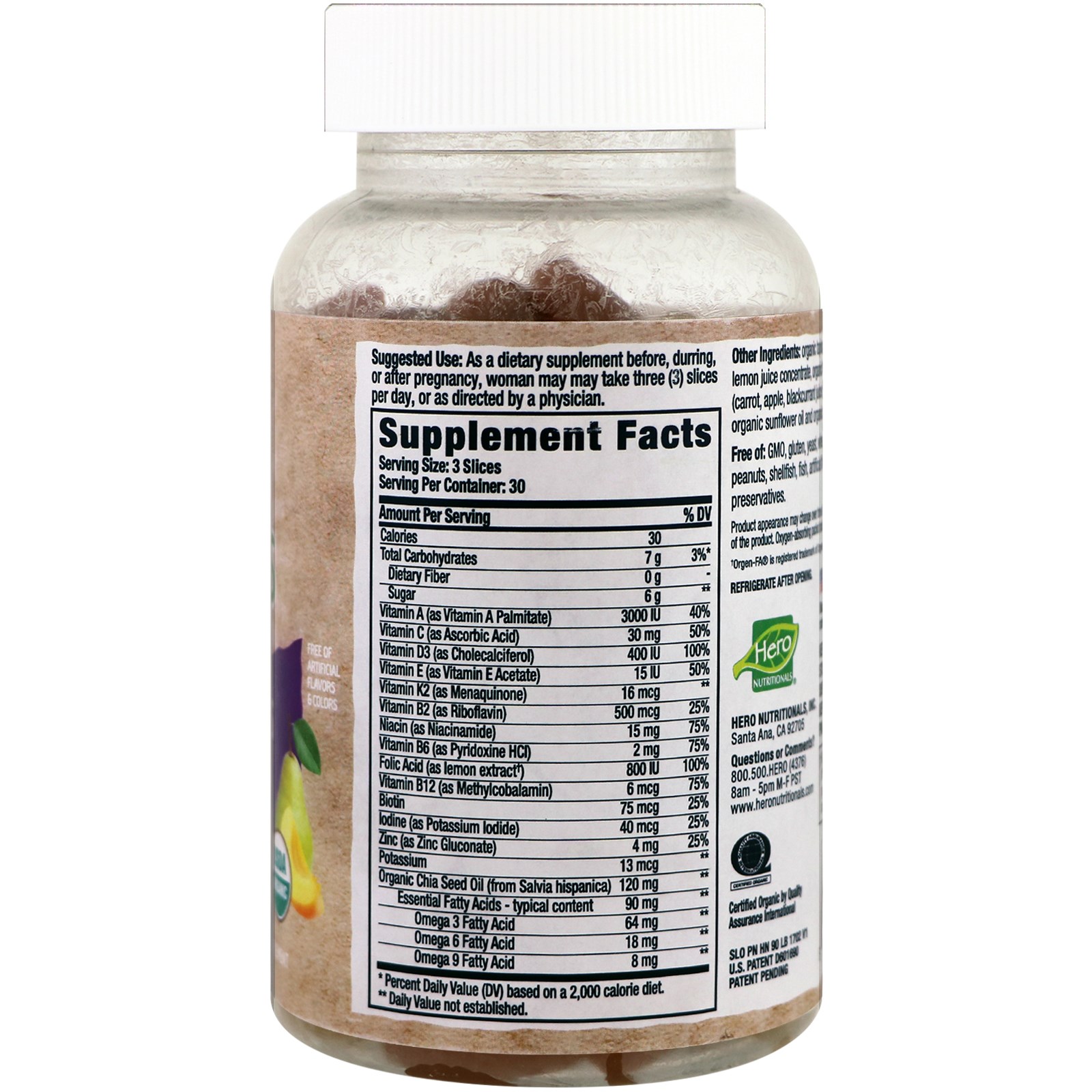 Hero Nutritional Products, Slice of Life Organics, Adult Gummy Vitamins