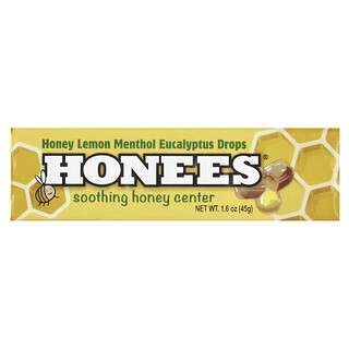 Honees, Pastillas de miel, limón, mentol y eucalipto, 45 g (1,6 oz)