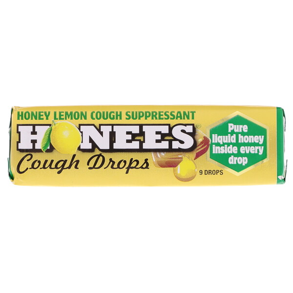 Honees, Пастилки от кашля с медом и лимоном, 9 пастилок