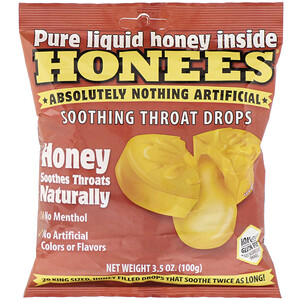 Хонис, Soothing Throat Drops, Honey, 20 King Size Drops отзывы покупателей