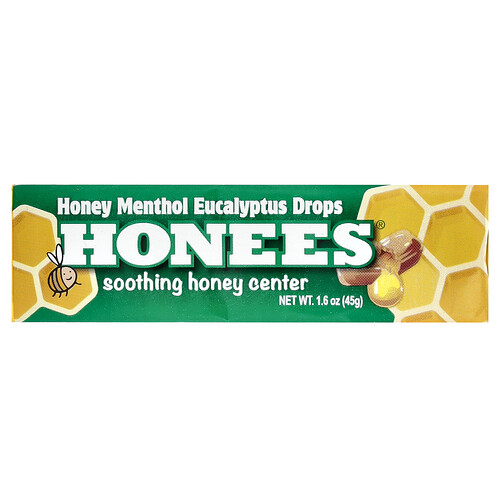 Honees, Honey Menthol Eucalyptus Drops, 1.6 oz (45 g)