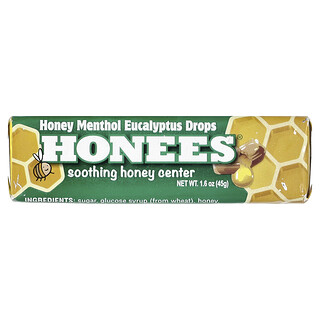 Honees, Honey Menthol Eucalyptus Pastilles, 1.6 oz (45 g)