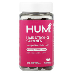 Hair Strong, полуниця, 60 веганських жувальних таблеток