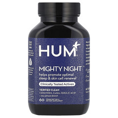 Mighty Night™, кераміди, коензим Q10, ферулова кислота та корінь валеріани, 60 веганських капсул