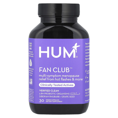Hum Nutrition Fan Club™, Multi-Symptom Menopause Relief, 30 Vegan Capsules