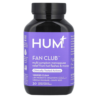 HUM Nutrition, Fan Club™, Úľava od viacerých príznakov menopauzy, 30 vegánskych kapsúl