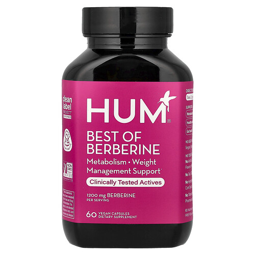 HUM Nutrition, Best of Berberine, Berberin, 60 vegane Kapseln