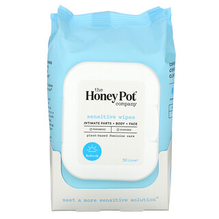 The Honey Pot Company, Sensitive Wipes, 30 Count