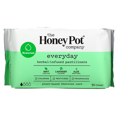 

The Honey Pot Company Herbal-Infused Pantiliners, Everyday, 30 Count