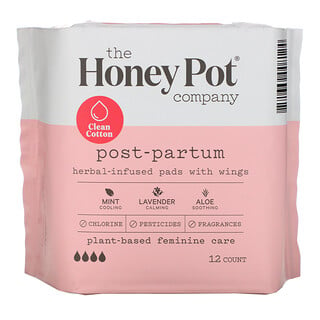The Honey Pot Company, 草本浸入式護翼衛生巾，產後，12 片