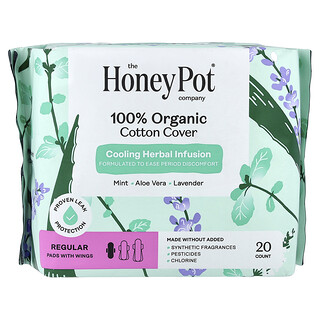 The Honey Pot Company, Tisana rinfrescante biologica a base di erbe, dischetti con ali, normale, 20 pezzi