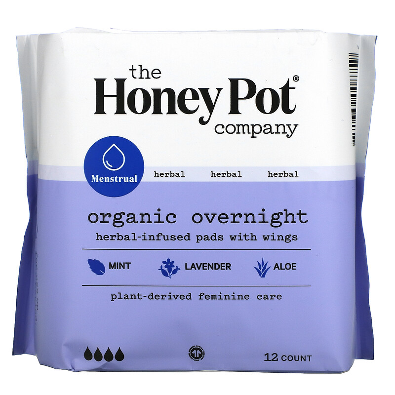 The Honey Pot Company, Organic HerbalInfused Pads with Wings