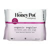 The Honey Pot Company‏, Organic Regular Non-Herbal Pads With Wings, 20 Count