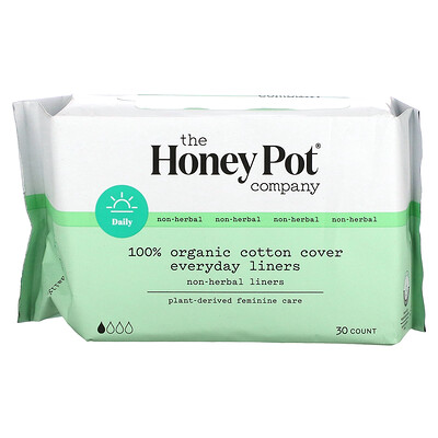 The Honey Pot Company органические ежедневные прокладки, не на травяной основе, 30шт.
