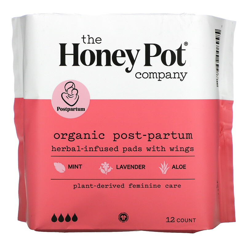 The Honey Pot Company, Organic HerbalInfused Pads with Wings, Post