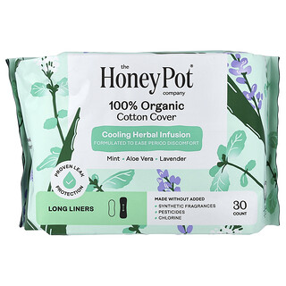 The Honey Pot Company, Cubierta larga de 100 % algodón orgánico, Forros largos, 30 unidades
