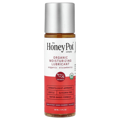 The Honey Pot Company, Organic Moisturizing Lubricant, Organic Strawberry, 2 fl oz (59 ml)