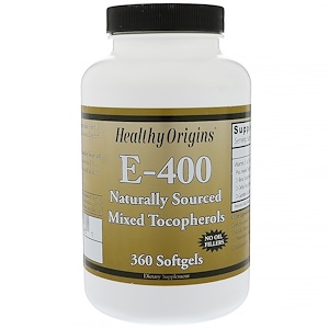 Healthy Origins, E- 400, 360 мягких таблеток