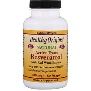 Хэлси Оригинс, Active Trans Resveratrol with Red Wine Extract, 300 mg, 150 Veggie Caps отзывы покупателей