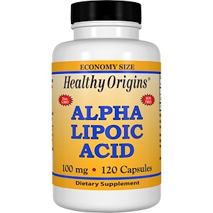 Купить Healthy Origins, Альфа-липоевая кислота, 100 мг, 120 капсул  на IHerb