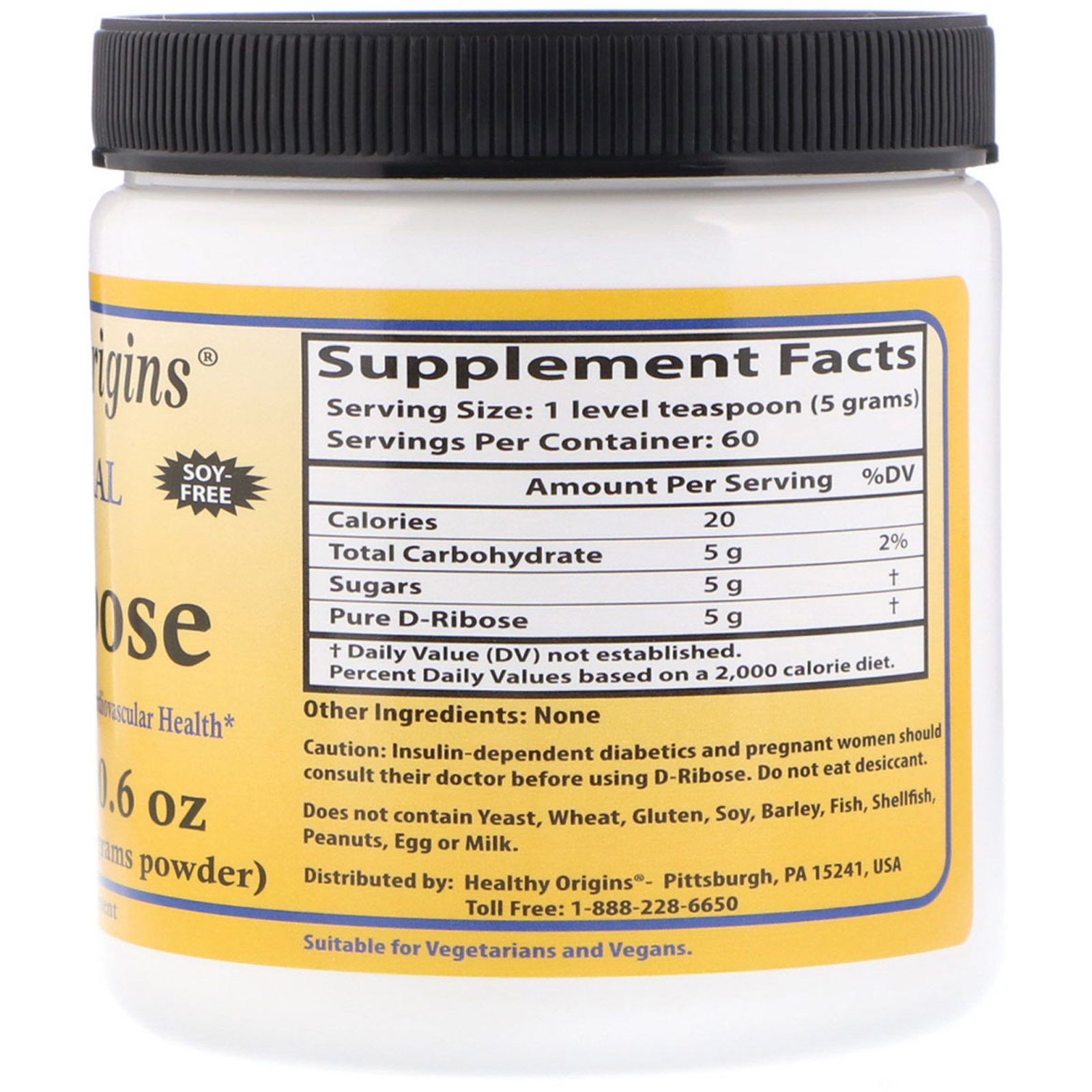 Healthy Origins D Ribose 10 6オンス 300 G Iherb