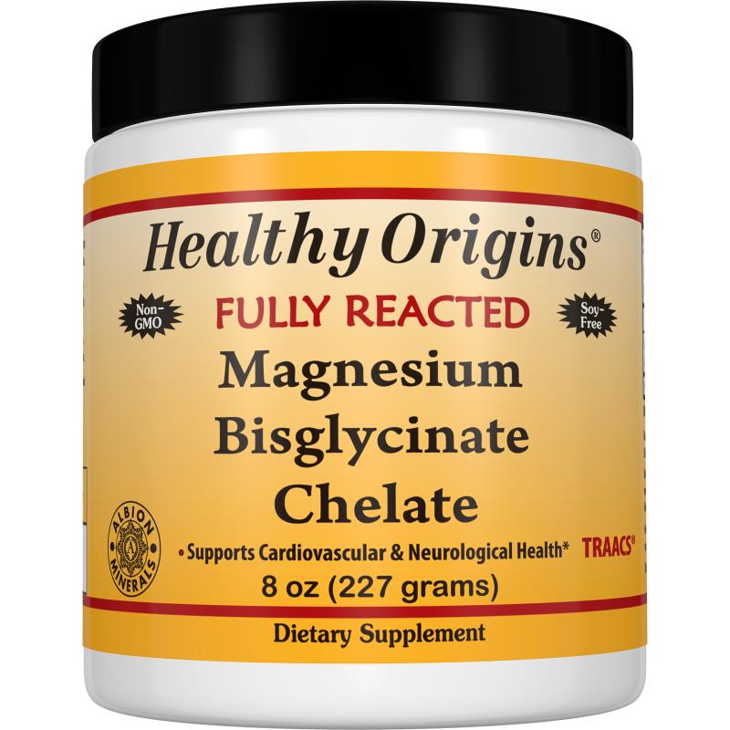 healthy origins, fully reacted magnesium bisglycinate chelate, 8