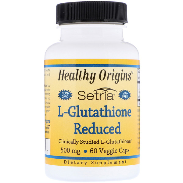 Healthy Origins, Setria, L-глутатион сокращенный, 500 мг, 60 капсул