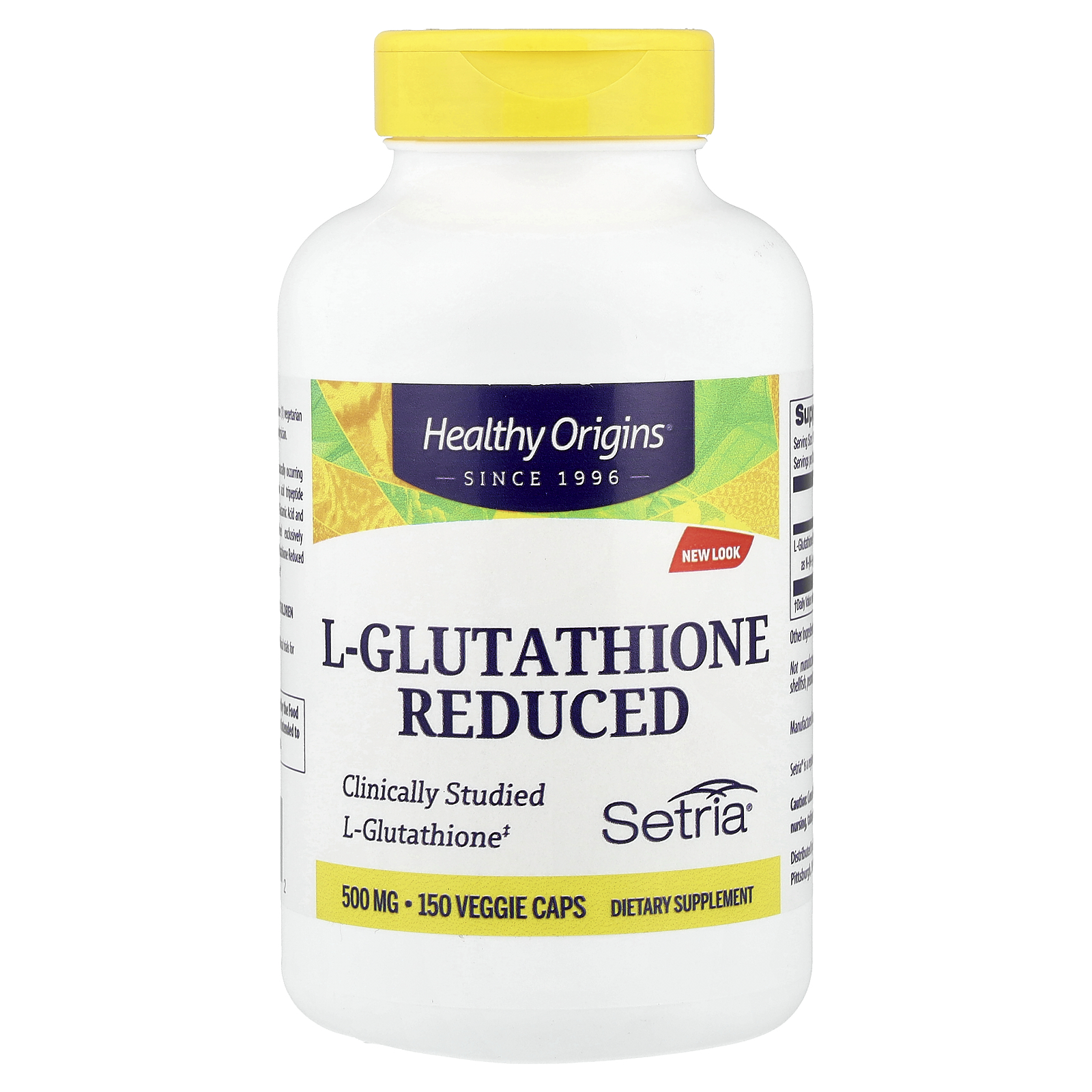 glutathione 150 mg Healthy Origins Setria L-Glutathione Reduced 500 mg 150 Capsules Dairy-Free  ,