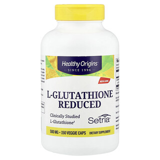 Healthy Origins, L-Glutathione Reduced, 500 mg, 150 Vegetable Caps