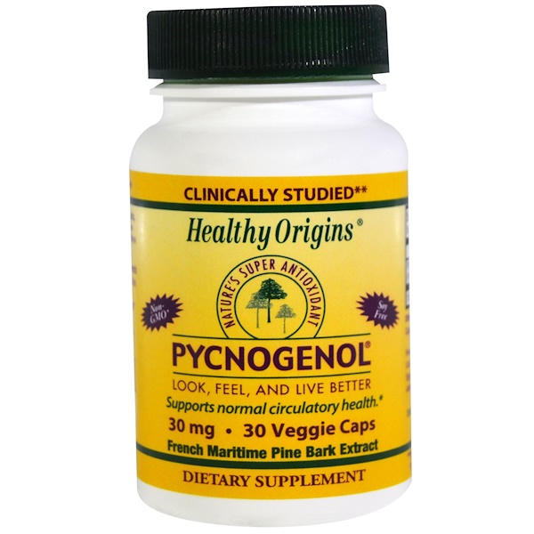 Healthy Origins, Pycnogenol, 30 mg, 30 Veggie Caps iHerb