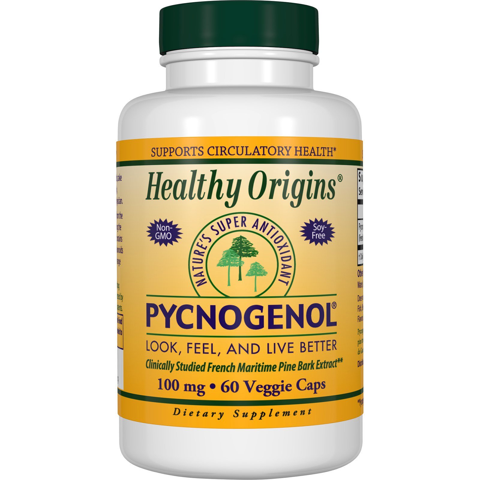 Healthy Origins, Pycnogenol, 100 mg, 60 Veggie Caps